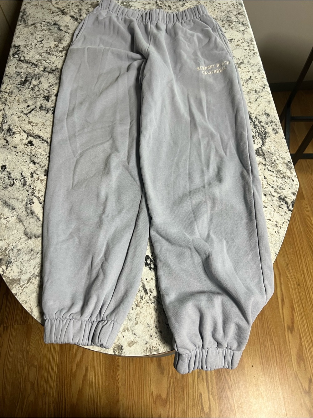 Brandy Melville Light Gray Elastic Hem Sweatpants